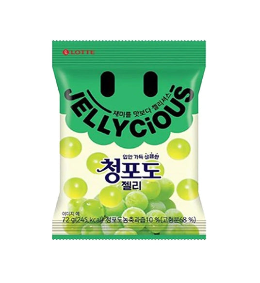 LOTTE JELLYCIOUS GREEN GRAPE JELLY 72G