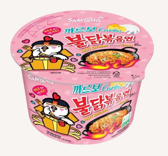 SAMYANG CARBONARA HOT CHICKEN RAMEN BIG BOWL 105G